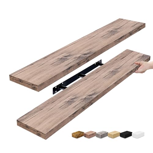 Sorbus Floating Shelves for Wall - 48 Inch Long Bathroom