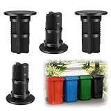 4 Stück Scharnierstifte für Mülltonnendeckel, für 240L Mülltonnen - 43x18mm Kompatibel mit Otto/ESE (Neuer Typ), Schwarz Kunststoff Ersatzteile für Haushalt & Gewerbe