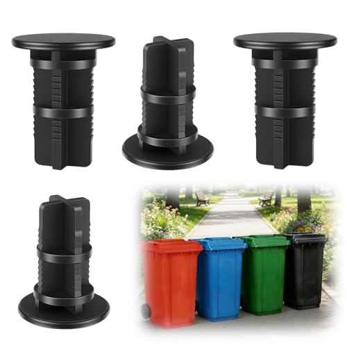 4 Stück Scharnierstifte für Mülltonnendeckel, für 240L Mülltonnen - 43x18mm Kompatibel mit Otto/ESE (Neuer Typ), Schwarz Kunststoff Ersatzteile für Haushalt & Gewerbe