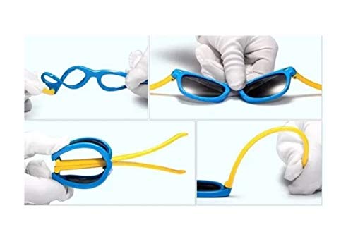 Óculos De Sol Infantil Flexível Com Proteção UV400 - Polarizado - Vermelho com haste Branca