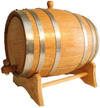 North American Barrel American Oak Barrel with Steel Hoops (1 Liter or 0.26 Gallons)