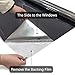 Kromapolis One Way Window Privacy Film Reflective Mirror Home Window Tint, Daytime Privacy Heat Control Anti UV Glass Tinting Static Cling (Black-Silver, 17.5 x 78.7 inch)