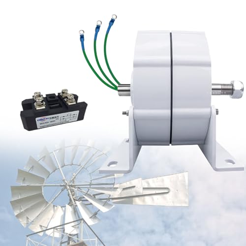 Generatore di Corrente alternata a magneti permanenti a Basso Numero di Giri da 8000 W a 12000 W, 600 Giri/min, Ideale per Turbine eoliche Orizzontali Fai da Te, alternatore da 48 V per solu