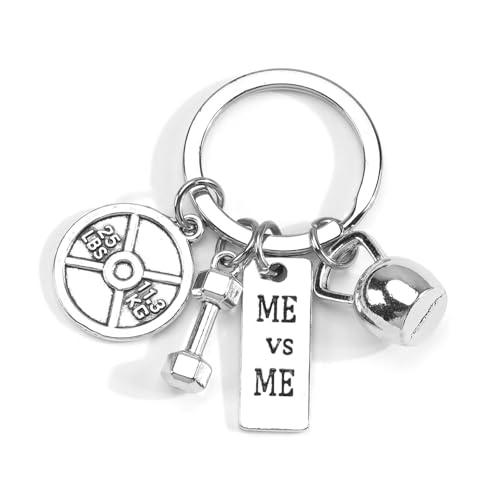 SHTALHST Fitness Keychain,Gym Keychain with Dumbbell Design,Car Key Chain Accessory,Inspirational