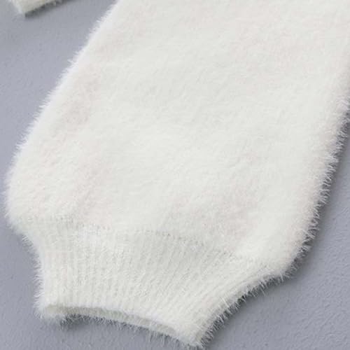 Women's Sweater 2024 Fall Winter Women's Winter Loose Bow Knit Short Mink Velvet Coat Pullover Sweater2