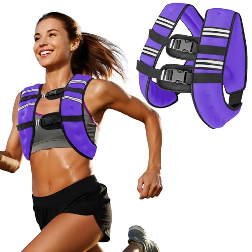 Purple Adjustable Weighted Vest (8–20 lb)