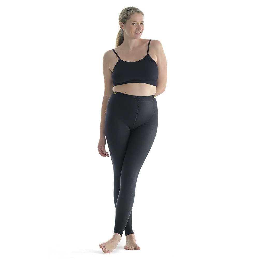 SOLIDEA Leggings Compressione Graduata Donna Be You Tonic Micromassaggiante Compressione Graduata 15/21 mmHg Guaina Modellante Donna, Leggings Anticellulite (Nero, 42)