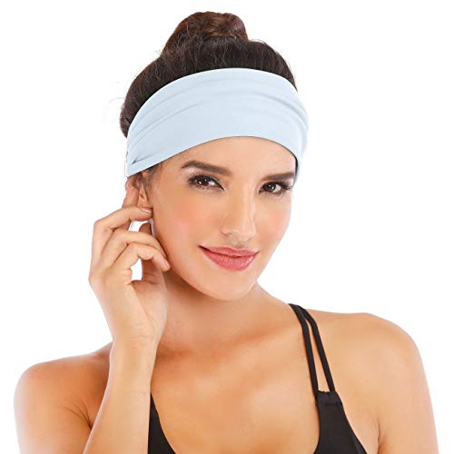 Heathyoga Non-Slip Headband for Women -Silicone Grippy Sweatband & Sports Headband for Workout