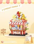 MEIEST 3 Mini City Shop Street View Building Blocks Model Set,Simulation Architecture Collection Particle Construction Building Bricks Toy,Home Decoration