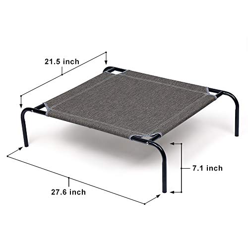 Elevated Pet Cot Bed Cooling Portable Polyester Washable Dog Bed Breathable Outdoor Indoor Use Rest Pet Bed for Dogs & Cats Camping Beach