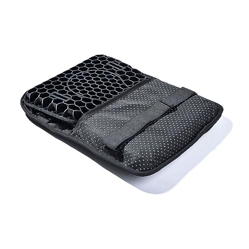 Housse siège moto universelle avec coussin confortable antidérapante nid d'abeille