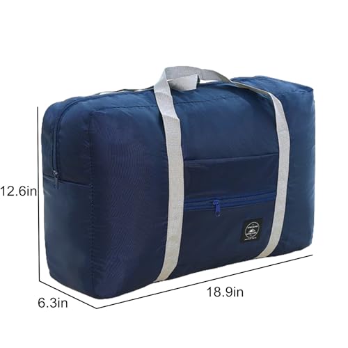 Foldable Travel Duffel Bag Tote Carry On Duffel Bag Gym Bag For Men Women Carry On Luggage Sport Duffle Weekender Overnight Bag (Blue)2
