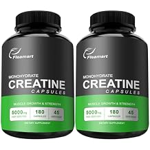 Creatine Monohydrate Capsules 5000mg, 180 Capsules, 2 Packs