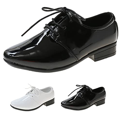 7c Botas de neve meninos cor sólida desempenho britânico bebê estudante criança sapatos de couro est