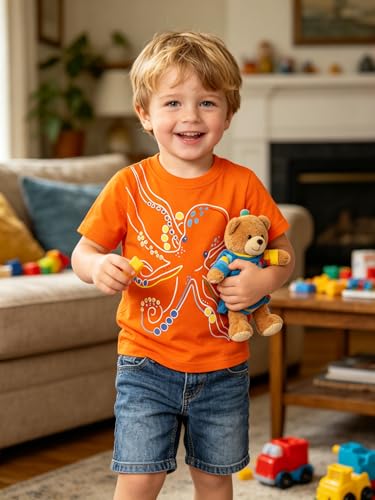Image of AIWUHE Toddler T Shirts Cotton Summer Tshirts Boys Girls Short Sleeve Tee Tops Casual Graphic Clothes Crew Neck Shirts 2-6Y