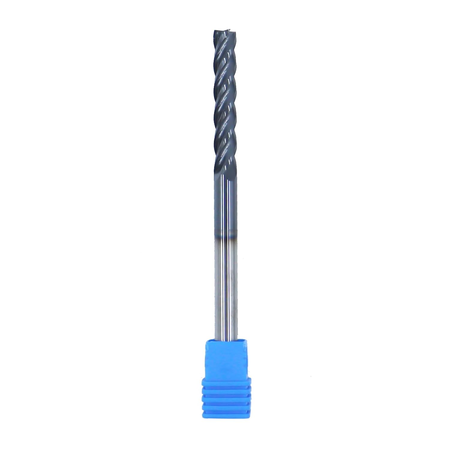 1/4in Solid Carbide Long End Mill,4 Flute,30 Degree Helix Bits Tool for Medium Hardness Steel, Brass, Iron