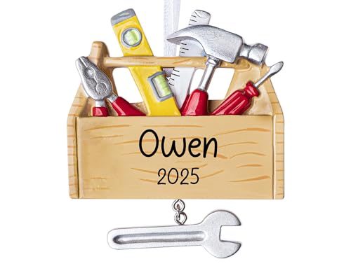 UniqXmas Personalized Tool Box Christmas Ornament 2025 - Free Customization
