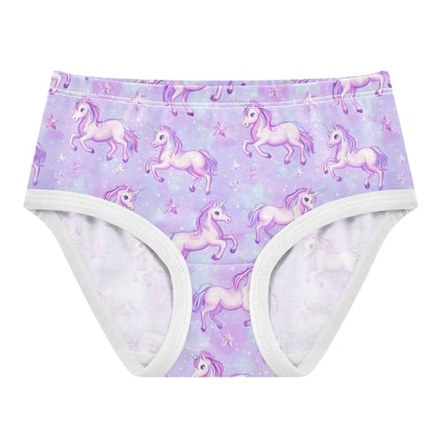 Girls Underwear Soft Cotton Unicorn Kids Panties in Sizes 2/3t, 4t, 5t, 6 and 8