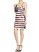 Anna-Kaci Women Spaghetti Strap Sleeveless USA American Flag Patriotic Sequin Mini Dress, Multicolored, Large