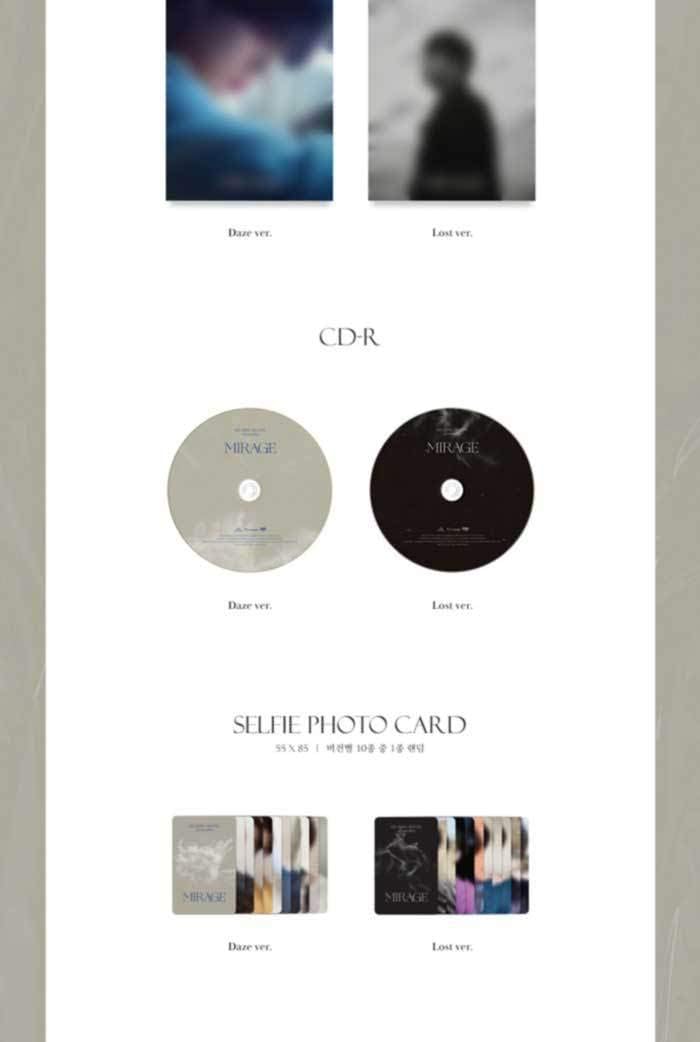 Ha Sungwoon Mirage 4th Mini Album 2 Version SET CD+1p Poster+72p PhotoBook+1p Sleife PhotoCard+1p Film PhotoCard+1p Folded PhotoCard+Sticker+Message PhotoCard SET+Tracking Kpop Sealed
