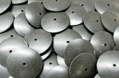 Silicone Polishing Wheels Knife Edge Black Medium for Jewelry Polishing Made in Germany Pack 10 by JTS