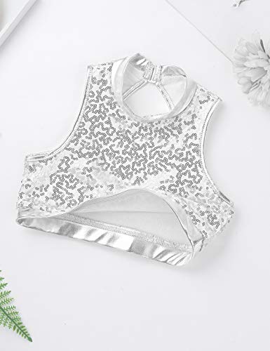 YiZYiF Kids Girls Basic 2 Piece Active Outfit Crop Top and Shorts Set for Gymnastics/Dancing/Workout3