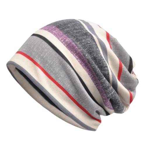 Image of Youstylo Men's Women's Slouchy Blended Cotton Summer Winter Beanie Skull Multicolor Cap - SB3036 (Free Size)