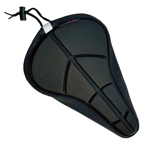 POPETPOP Thickened Silicone Bike Saddle Cover Wide Ergonomic Seat Pad Cover for Mountain Bikes Comfortable Easy to Fit and Wash for Cycling