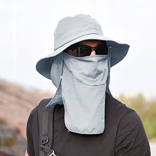 Chapéu de pesca, chapéu de proteção solar UV com cobertura de pescoço para pesca, montanhismo, cicli