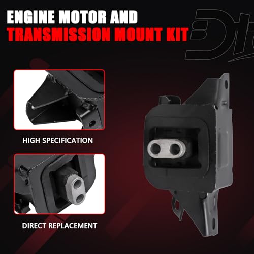 Engine Motor Mount & Transmission Mount Kit Compatible with Hyundai Kia Vehicle Elantra 1.4T 1.6T 2.0L 2017-2020, Ioniq 2017-2022, Forte 2019-2020 Replaces# A71047 A71020 A71029 21830F2100 (3PCS)