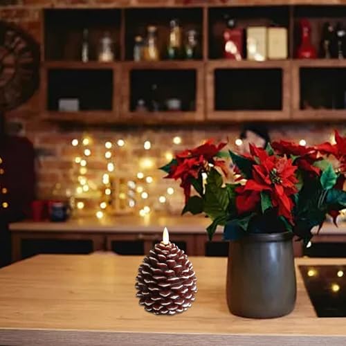 Velas de piña LED pack de 2 unidades para regalo de navidad 6