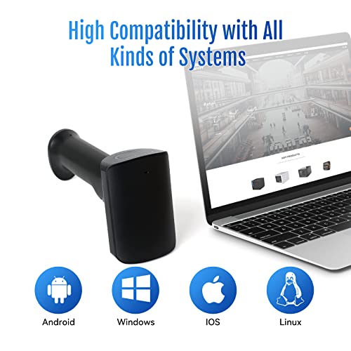 Image of HPRT General Purpose Barcode Scanner, HPRT 1D 2D QR Code Scanner, Handheld UPC EAN Label Screen Reader with Android iOS Windows, USB Wired, Rechargeable for Retails Supermarket Warehouse Library