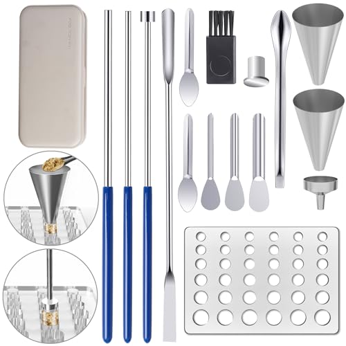 Capsule Filling Tray Kit - Capsules Tools for Maker All Size Empty Gel Capsules 000 00 0 1 2 3 4 5, Lab Spoons Spatulas Scoops Tool