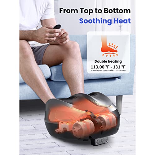 Deep Kneading Foot Massager with Heat and Remote-Compatible with FSA & HSA