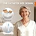 Female External Catheter, Non-Invasive Soft Fit Incontinence Support, External Latex Catheter Compatible with Suction Systems (30 Packs)