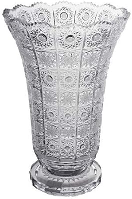 Amazon Com Czech Bohemian Crystal Glass Vase 12 Height