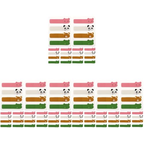 Etiquette transparente fluo NUOBESTY : 24 paquets de marque-pages