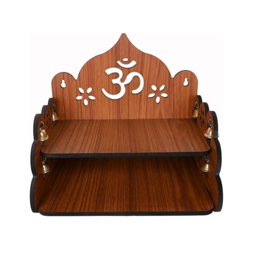 Pooja Mandir mural en bois pour ranger vos objets sacrés