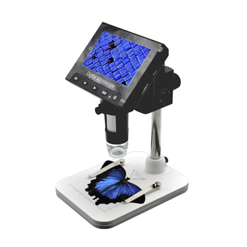 Image of USB Battery Digital Microscope 1000X Electronic Microscopes 4.3 Inch Screen with Adjustable Stand(High Definition