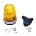 GATEXPERT Waterproof Warning Light for Gate Opener System Signal Flash Alarm Lamp with Installation Accesssories with Yellow Cover(110V AC)