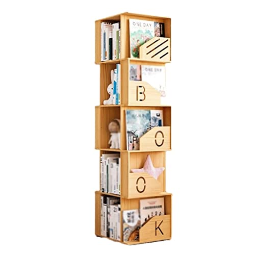Rotating Bookcases Pine Solid Wood 360 Degree Rotatable Bookcase Book Rack Book Storage Rack Book #TOP10