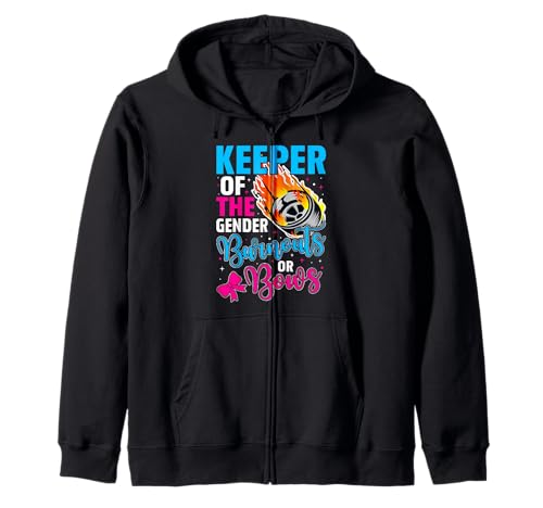 Funny Keeper of Gender Baby Burnouts or Bows Reveal Party Sudadera con Capucha