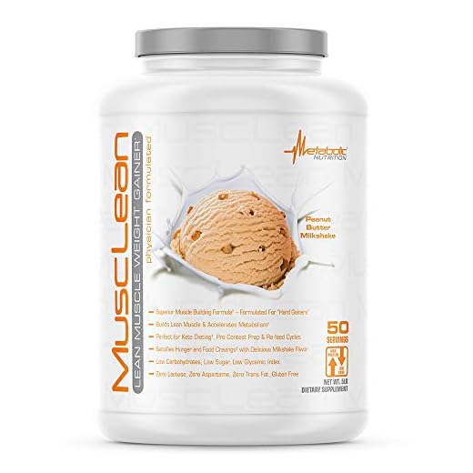 Metabolic Nutrition - Musclean - Milkshake, Whey High Protein Meal Replacement, Maintenance Nutrition, Low Carb, Keto Diet, Digestive Enzymes, Peanut Butter, 5 Pound (50 ser)