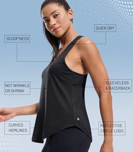MIER Workout Tank Tops for Women Racerback Athletic Sleeveless Loose Fit Muscle Tee Shirts Dry Fit Runing Gym Yoga Top Summer4
