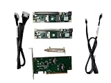 Built-in PCI Express X16 4.0 PCIE4.0 to SFF-8654 8I Slim SAS Adapter 2*SFF-8654 8I to PCI-E X8X8 Baseplate +2* SFF-8654 8I to SFF-8654 8I 70CM Intersection Cable