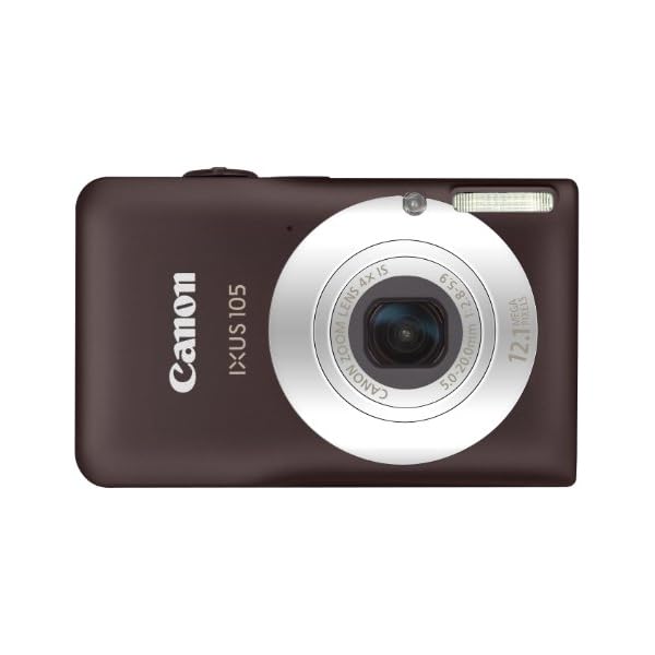 Canon IXUS 105 Digitalkamera (12 MP, 4-fach opt. Zoom, 6,9cm (2,7 Zoll) Display, bildstabilisiert) braun