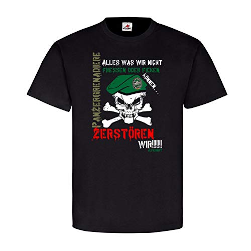 T-shirt Alles fressen PzGren noir Shirtzshop pour afficher votre humour