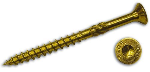 Tornillos Gazebo TSP TX cabeza plana Torx galvanizado amarillo 10x320 mm conf. 50 piezas