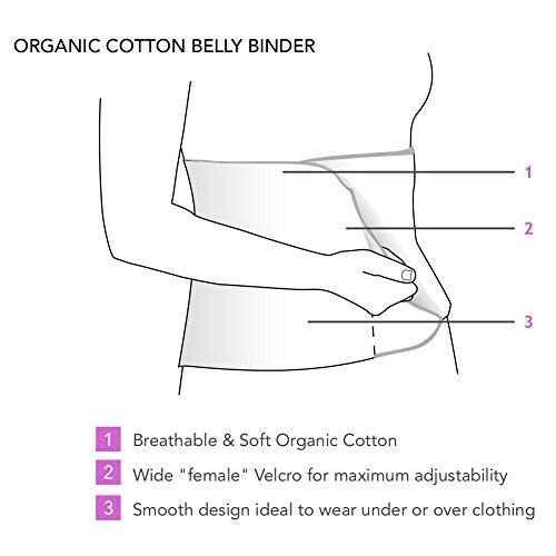 Carriwell Adjustable Organic Cotton Belly Binder (Large/Extra Large, Natural) - Image 2