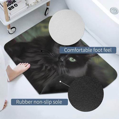 Tapis de bain chat antidérapant et super absorbant pour douche